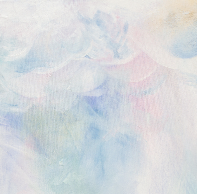 Soft pastel abstract background with light blue, pink, and white tones blending in a dreamy, watercolor-like texture.