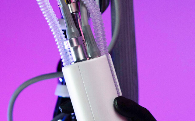 Halo Tribrid machine being held