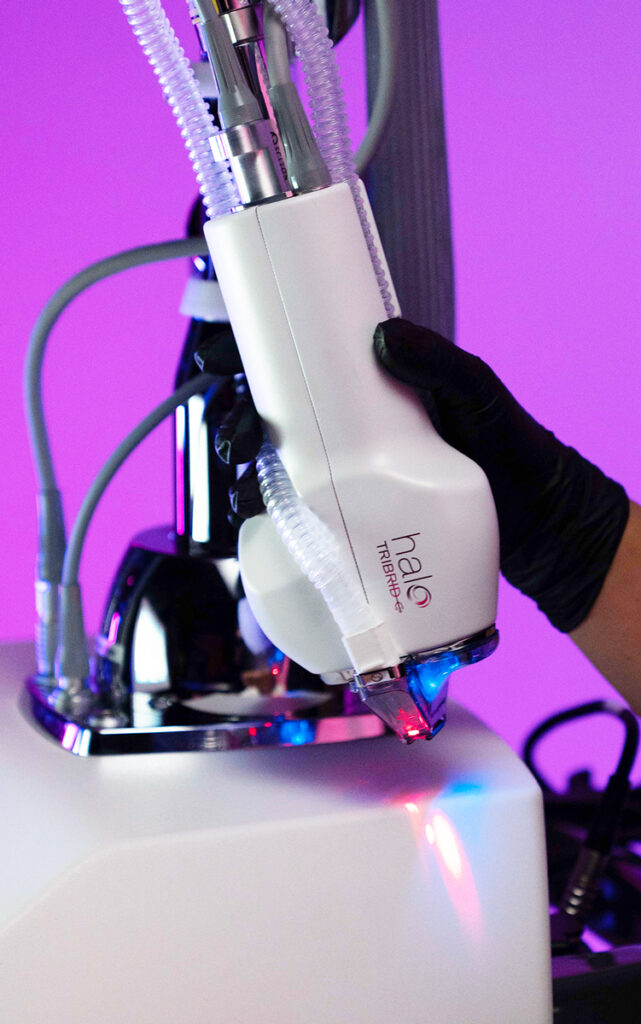 Halo Tribrid machine being held